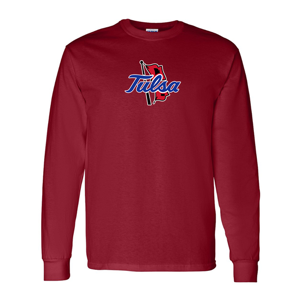 Men's Tulsa Golden Hurricane Gildan Heavy Cotton Long Sleeve T-Shirt
