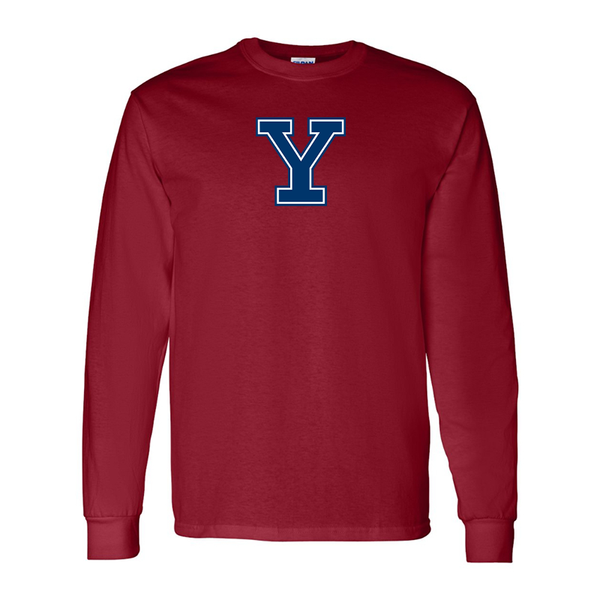 Men's Yale Bulldogs Gildan Heavy Cotton Long Sleeve T-Shirt