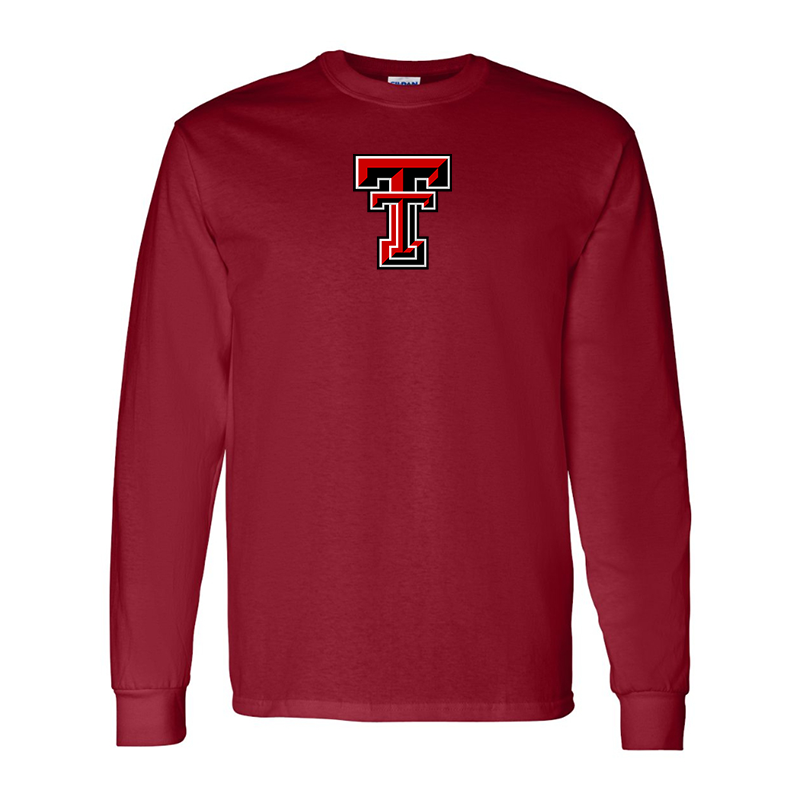 Men's Texas Tech Red Raiders  Gildan Heavy Cotton Long Sleeve T-Shirt