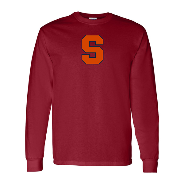 Men's Syracuse Orange Gildan Heavy Cotton Long Sleeve T-Shirt