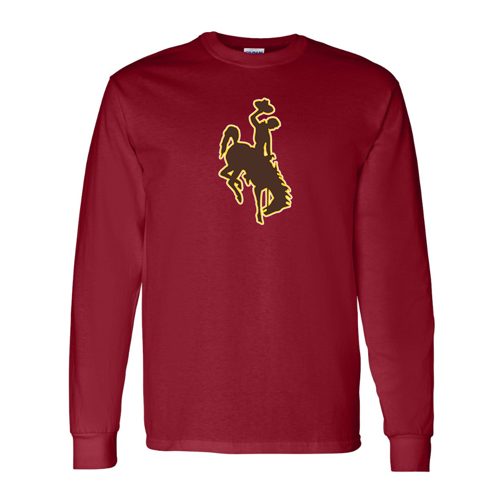 Men's  Wyoming Cowboys Gildan Heavy Cotton Long Sleeve T-Shirt