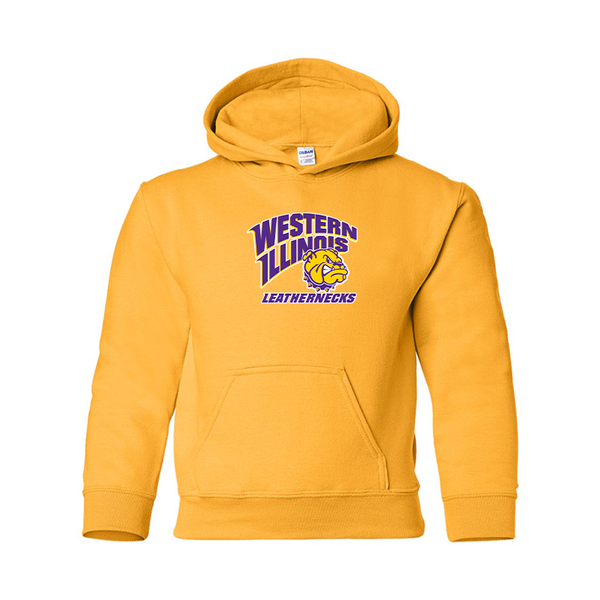Youth Western Illinois Leathernecks Gildan Heavy Blend  Hooded Sweatshirt