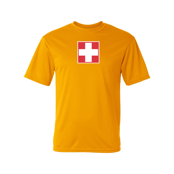 Men's Switzerland National Football Soccer Team Polyester T-Shirt