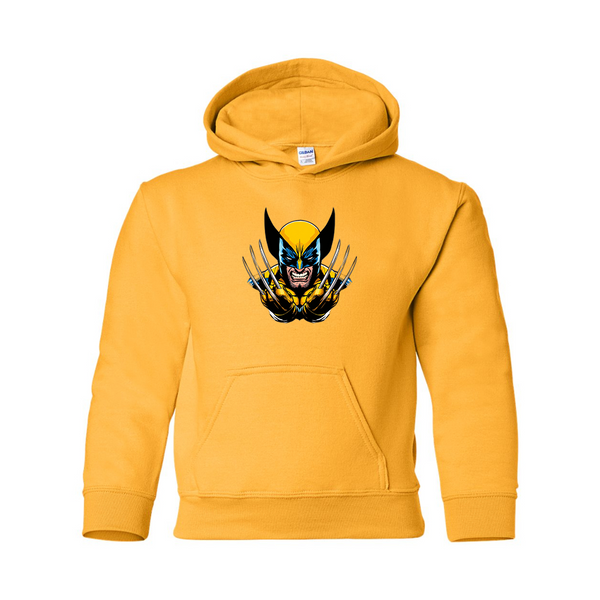 Youth Wolverine 2025 Art  Gildan Heavy Blend  Hooded Sweatshirt