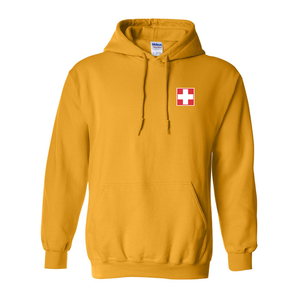 Men's  Switzerland National Football Soccer Team Gildan  Heavy Blend Hooded Sweatshirt