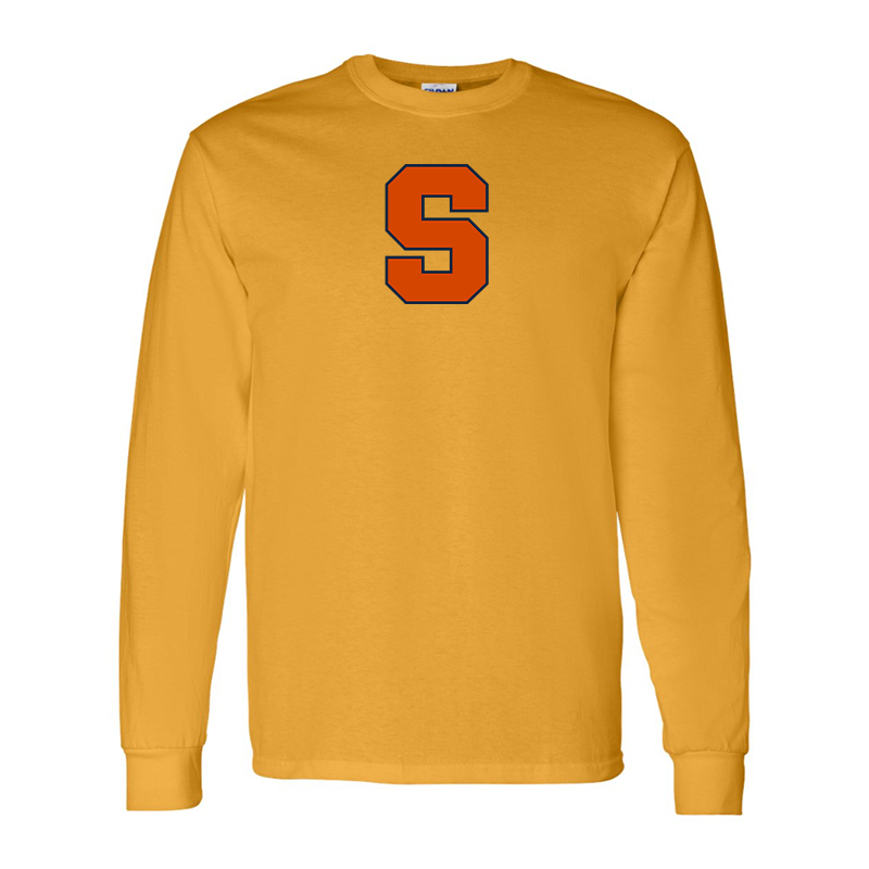 Men's Syracuse Orange Gildan Heavy Cotton Long Sleeve T-Shirt