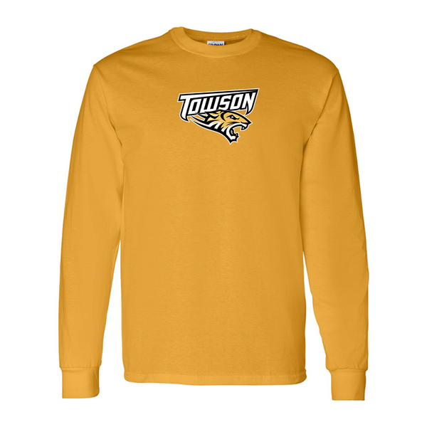 Men's Towson Tigers Gildan Heavy Cotton Long Sleeve T-Shirt