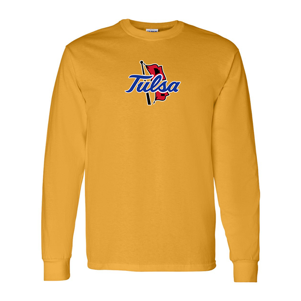 Men's Tulsa Golden Hurricane Gildan Heavy Cotton Long Sleeve T-Shirt