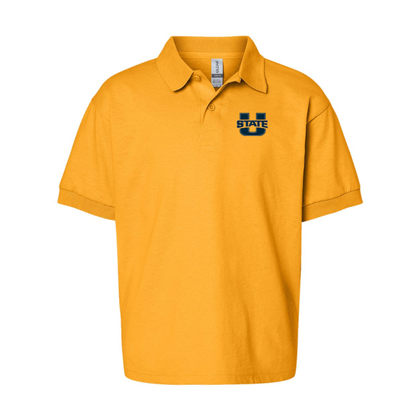 Youth Utah State Aggies Gildan Dry Blend Jersey Polo