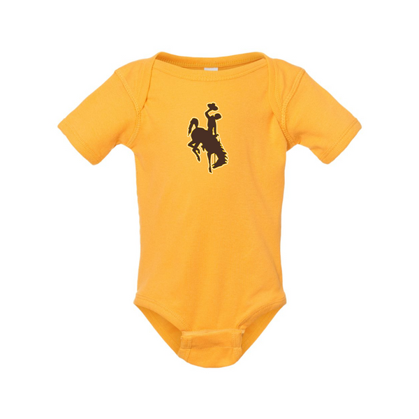 Wyoming Cowboys  Rabbit Skins Infant Baby Rib Bodysuit