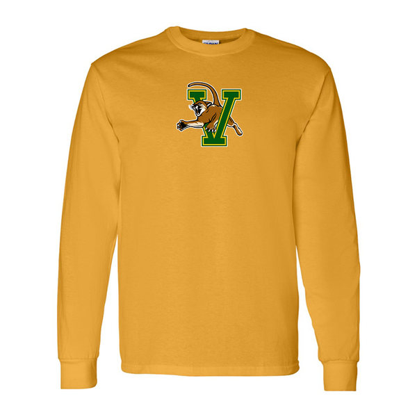 Men's Vermont Catamounts  Gildan Heavy Cotton Long Sleeve T-Shirt
