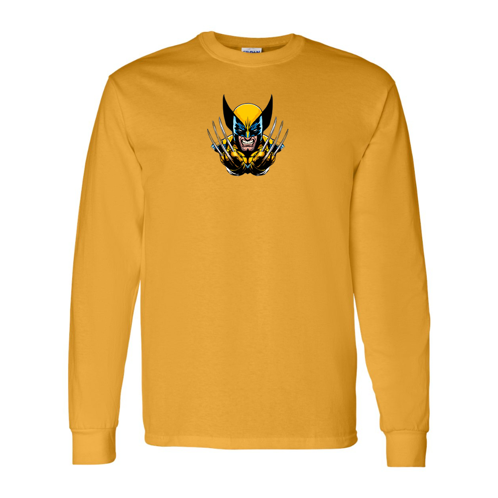 Men's  Wolverine 2025 Art  Gildan Heavy Cotton Long Sleeve T-Shirt