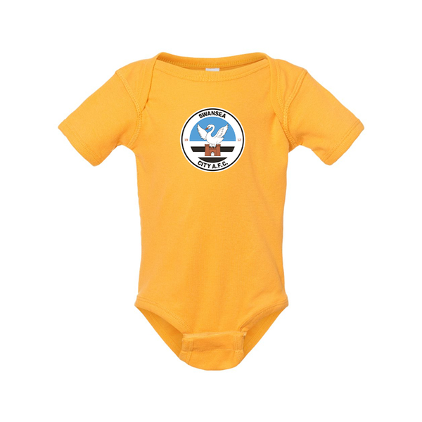 Swansea City Soccer  Rabbit Skins Infant Baby Rib Bodysuit
