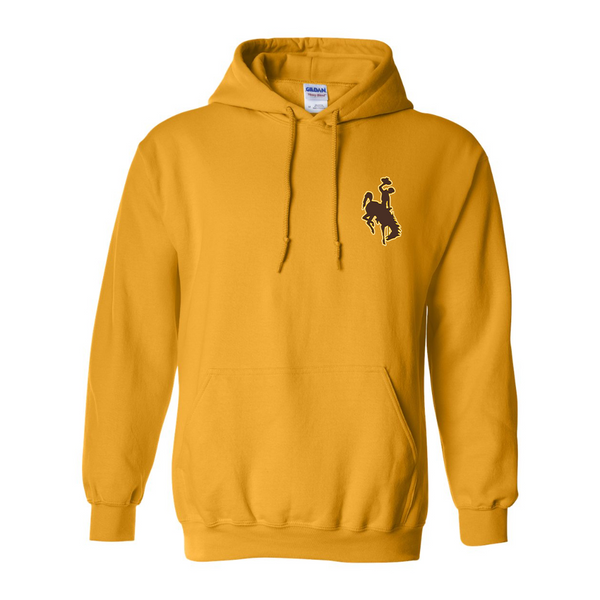 Men's  Wyoming Cowboys  Gildan  Heavy Blend Hooded Sweatshirt