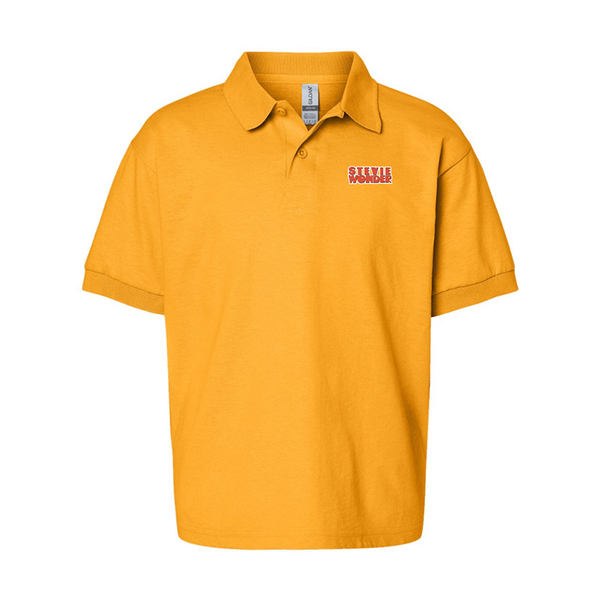Youth  Stevie wonder Gildan Dry Blend Jersey Polo