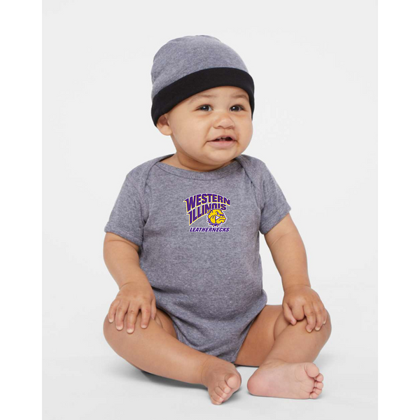 Western Illinois Leathernecks  Rabbit Skins Infant Baby Rib Bodysuit
