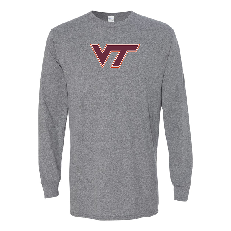 Men's Virginia Tech Hokies  Gildan Heavy Cotton Long Sleeve T-Shirt