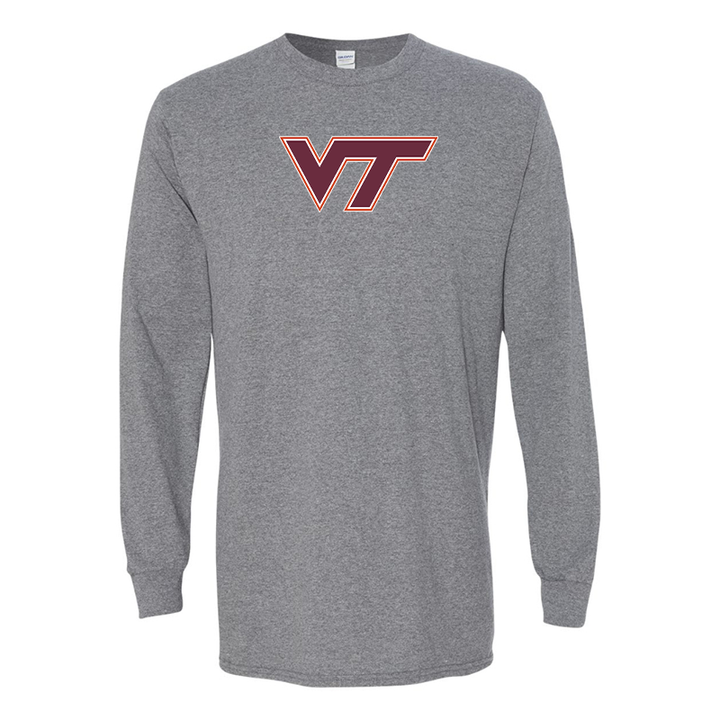 Men's Virginia Tech Hokies  Gildan Heavy Cotton Long Sleeve T-Shirt