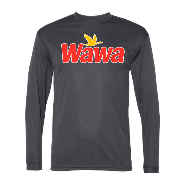 Men's Wawa Gas Station Polyester Long Sleeve T-Shirt