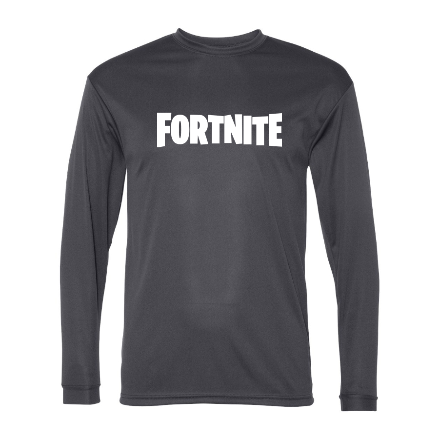 Men’s Fortnite Battle Royale Game- Polyester Long Sleeve T-Shirt