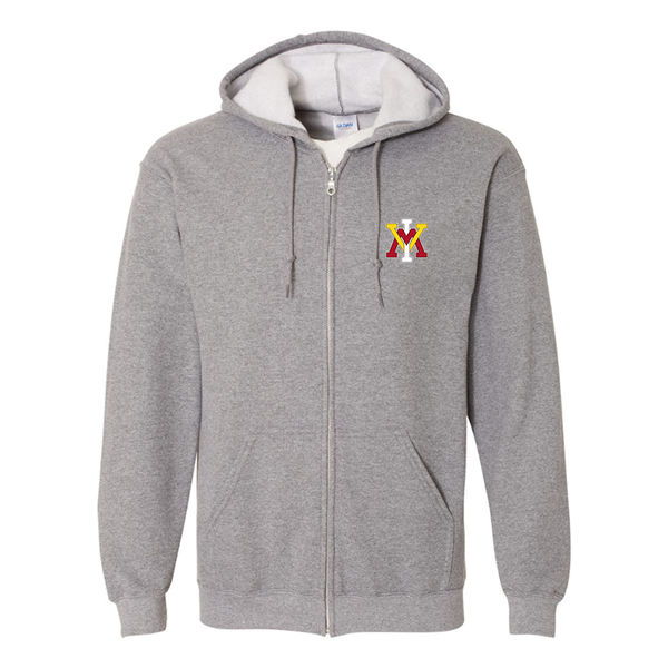 Men's VMI Keydets  Gildan  Heavy Blend Full Zip Hooded Sweatshirt