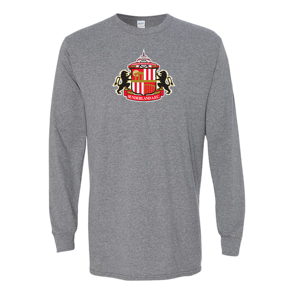 Men's  Sunderland AFC Soccer Gildan Heavy Cotton Long Sleeve T-Shirt
