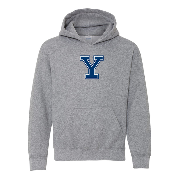 Youth  Yale Bulldogs Gildan Heavy Blend  Hooded Sweatshirt