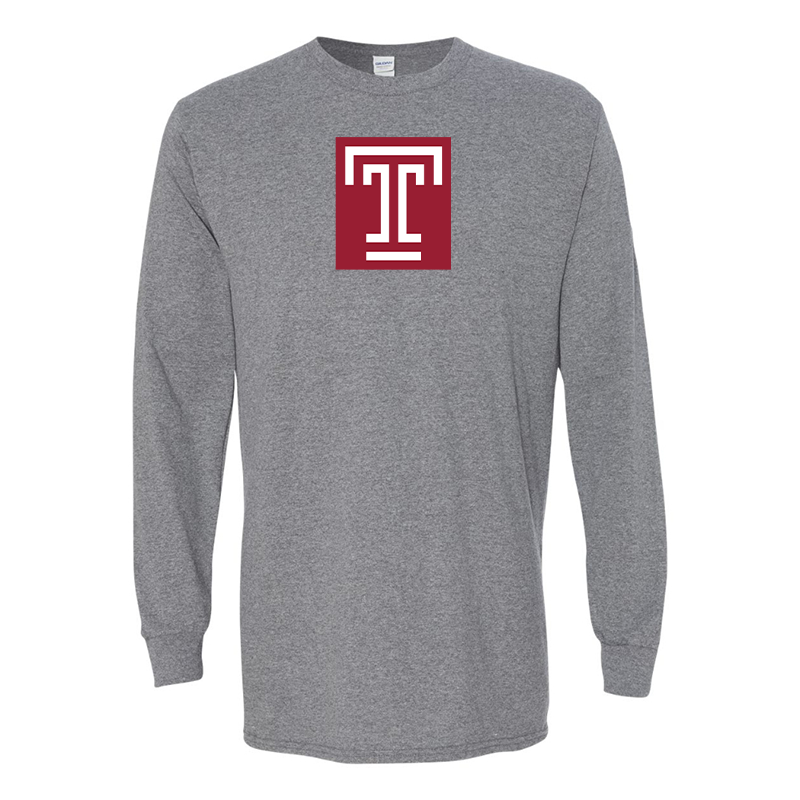 Men's Temple Owls Gildan Heavy Cotton Long Sleeve T-Shirt