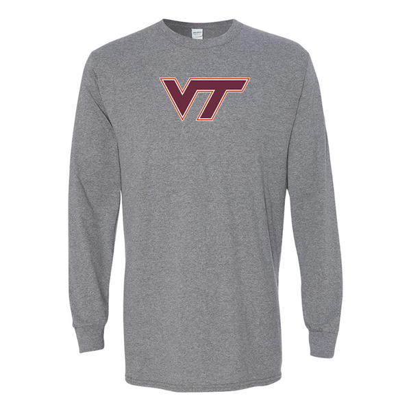 Men's Virginia Tech Hokies  Gildan Heavy Cotton Long Sleeve T-Shirt
