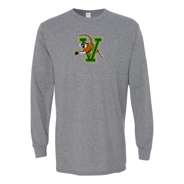 Men's Vermont Catamounts  Gildan Heavy Cotton Long Sleeve T-Shirt