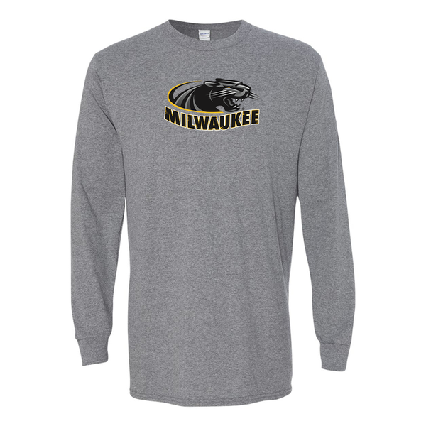 Men's  Wisconsin Milwaukee Panthers Gildan Heavy Cotton Long Sleeve T-Shirt