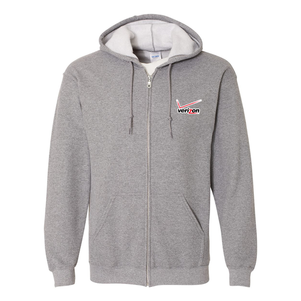 Men's  Verizon Wireless Gildan  Heavy Blend Full Zip Hooded Sweatshirt