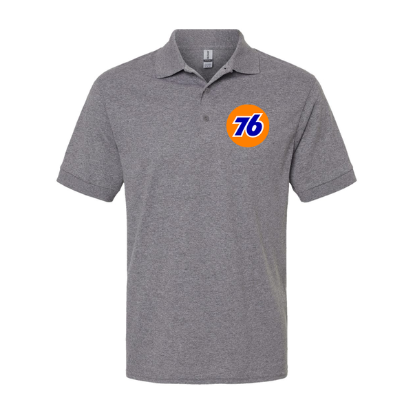 Men's 76 Gas Station  Gildan Dry Blend Jersey Polo