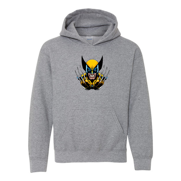 Youth Wolverine 2025 Art  Gildan Heavy Blend  Hooded Sweatshirt