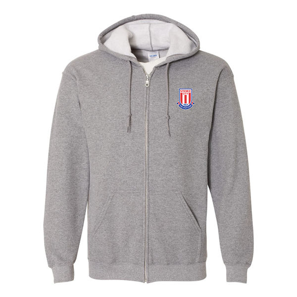 Men's Stoke City Soccer  Gildan  Heavy Blend Full Zip Hooded Sweatshirt