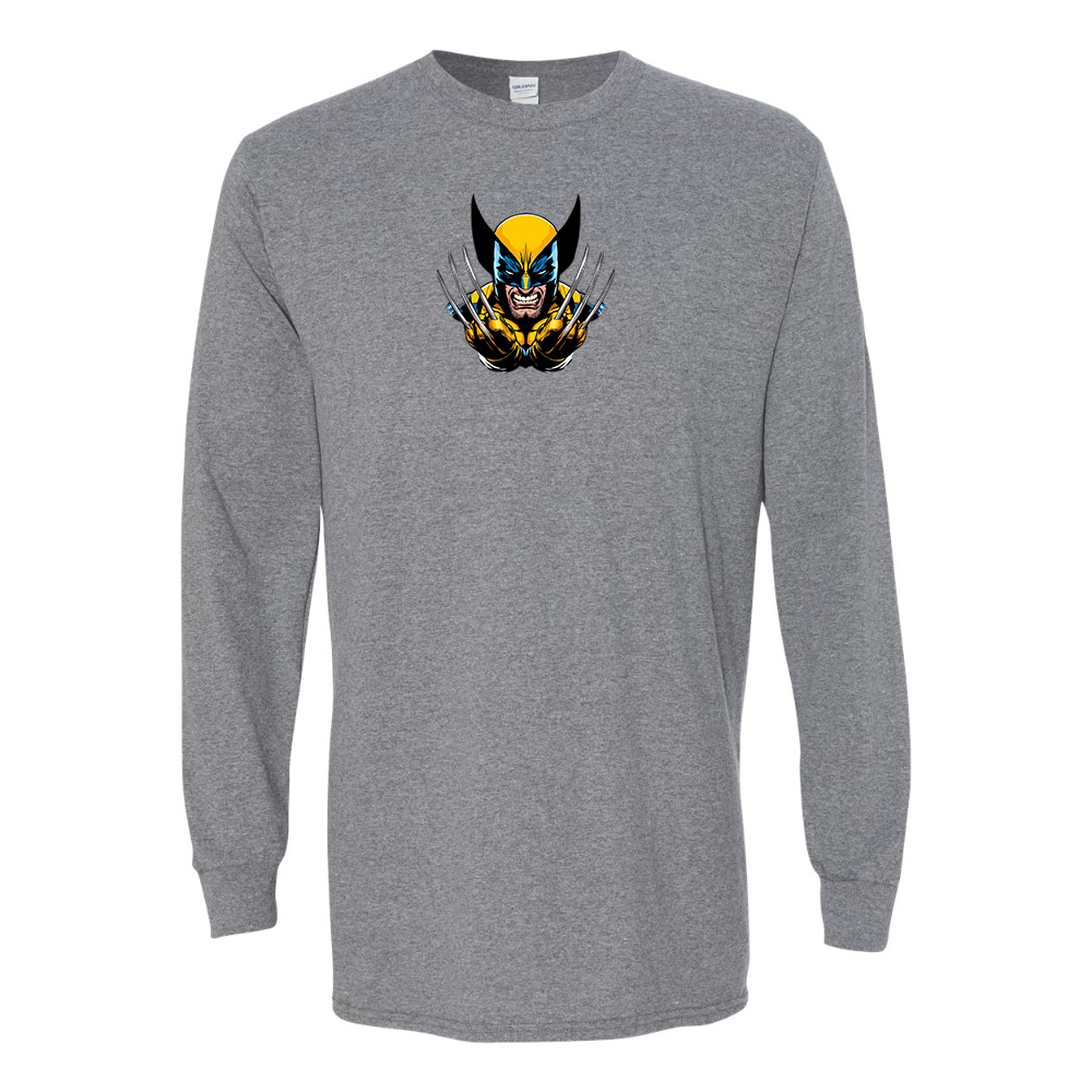 Men's  Wolverine 2025 Art  Gildan Heavy Cotton Long Sleeve T-Shirt