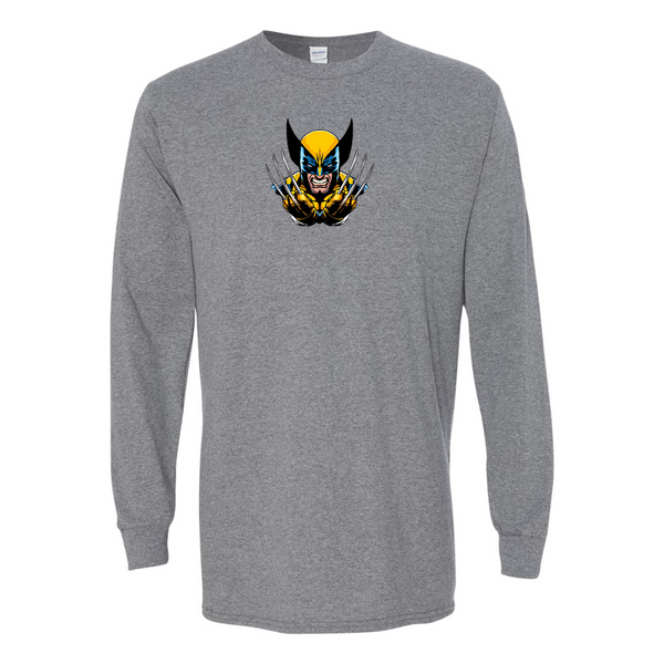 Men's  Wolverine 2025 Art  Gildan Heavy Cotton Long Sleeve T-Shirt