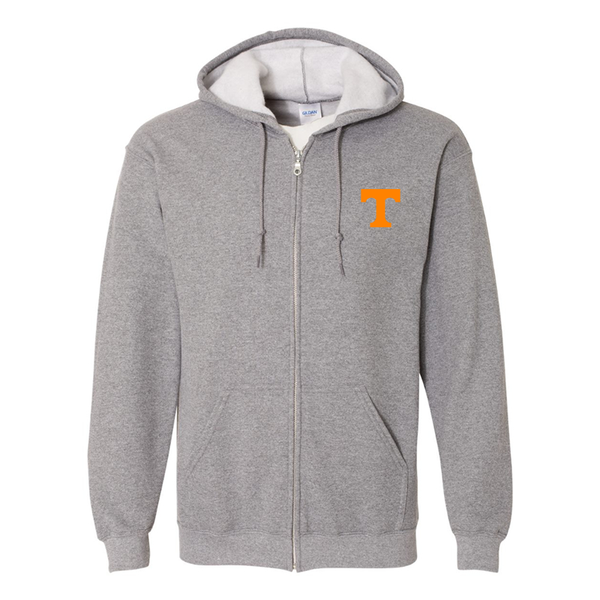 Men's Tennessee Volunteers Gildan  Heavy Blend Full Zip Hooded Sweatshirt