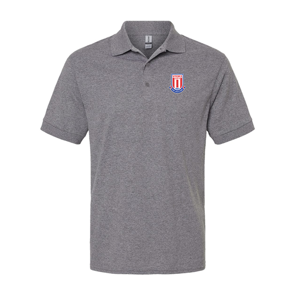 Men's Stoke City Soccer  Gildan Dry Blend Jersey Polo