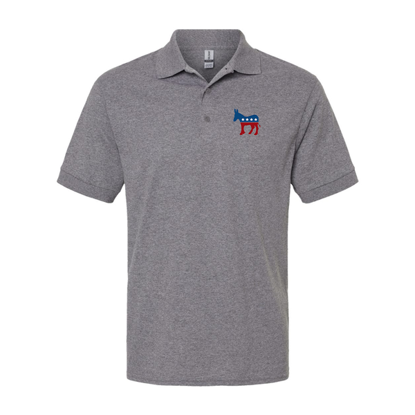 Men's Democrat Election Symbol Dry Blend Jersey Polo