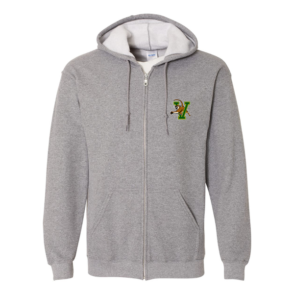 Men's  Vermont Catamounts Gildan  Heavy Blend Full Zip Hooded Sweatshirt