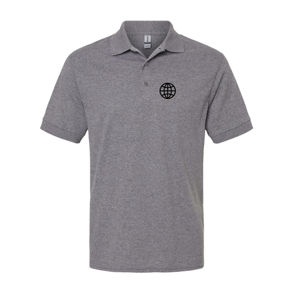 Men's  Internet Globe Dry Blend Jersey Polo