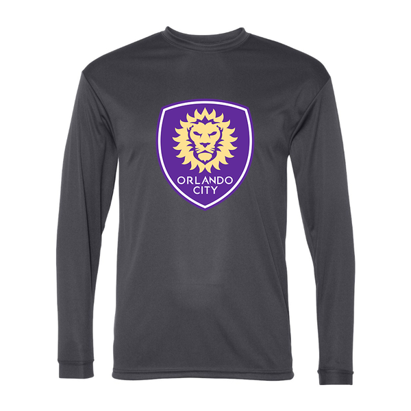 Men's Orlando City Soccer Polyester Long Sleeve T-Shirt