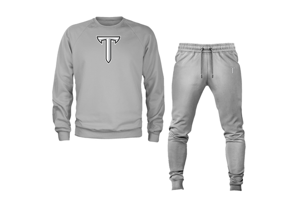 Men's Troy Trojans Crewneck Sweatshirt Joggers Suit