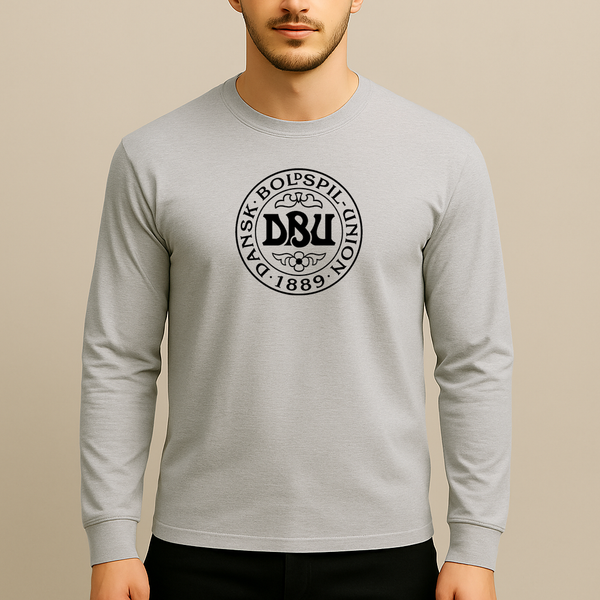 Men's Denmark Soccer Long Sleeve T-Shirt