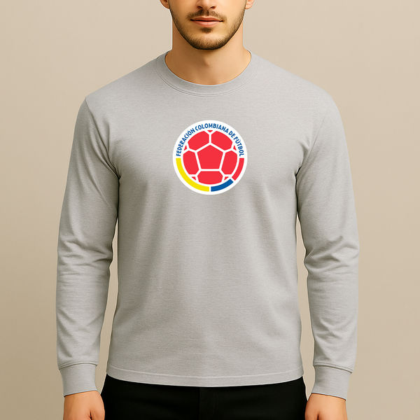 Men's Colombia National Soccer Team Long Sleeve T-Shirt