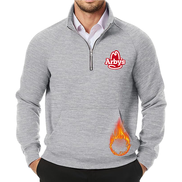 Men's Arbys JMIERR Quarter Zip Pullover Heavy Sweatshirts Warm Fleece Sweatshirt Polo Shirt with Pockets