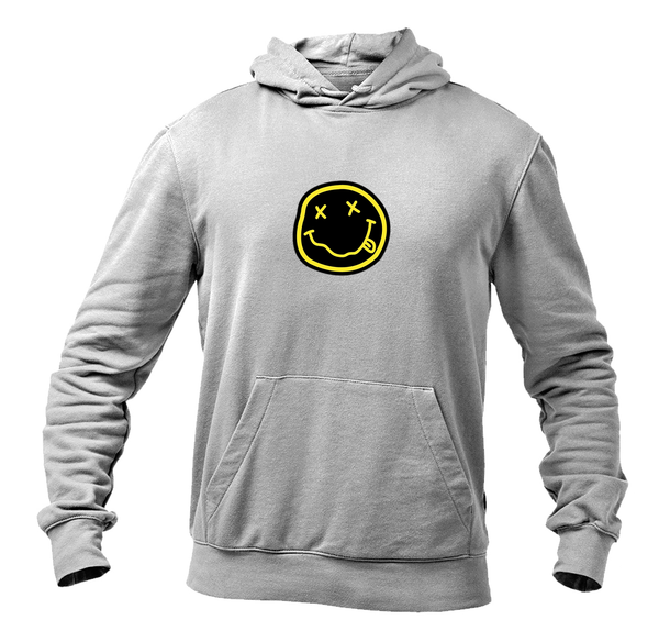 Men's Nirvana Yellow and Black Face Softstyle Midweight Hooded Sweatshirt