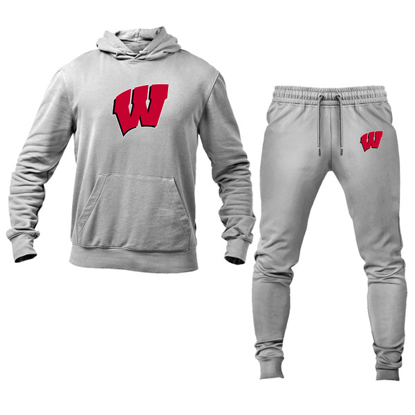 Men's  Wisconsin Badgers Hoodie Joggers Set
