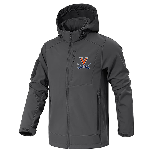Men's Virginia Cavaliers  Jacket Waterproof Hooded Coats Tactical Soft Shell Jackets